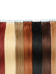 cheap -Tape In Hair Extensions Remy Human Hair 20pcs Pack Straight Hair Extensions