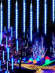 cheap -Meteor Shower Rain Lights 30CM  8 Tubes 192LED RGB Christmas Snow Falling Icicle LED String Lights Cascading Lighting for Wedding Garden Trees Décor