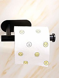 cheap -Self-adhesive Toilet Paper Holder with 3m Glue Multifunctional Wall Mounted Stainless Steel Bathroom Single Rod No-drilling Required 1PC