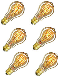 cheap -6pcs / 4pcs 60 W E26 / E27 A60(A19) Warm Yellow 2200-2800 k Retro / Dimmable / Decorative Incandescent Vintage Edison Light Bulb 220-240 V