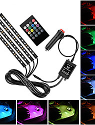 cheap -E6 Car Rgb Car Charger Led Strip Light Interior Styling Decorative Atmosphere Lamps Strip Led With Remote Voice Controlled Rhythm Lamp