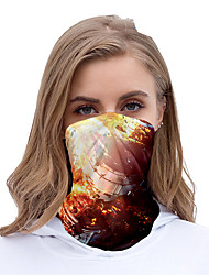cheap -Neck Gaiter Neck Tube Balaclava Bandana Mask Women&#039;s Men&#039;s Unisex Headwear Stars Fashion UV Sun Protection Dust Proof Cooling for Fitness Running Cycling Autumn / Fall Spring Summer Violet Red+Brown