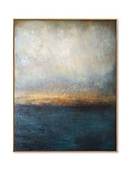 cheap -Oil Painting Hand Painted Vertical Abstract Landscape Comtemporary Modern Rolled Canvas (No Frame)