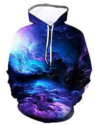 cheap -Men&#039;s Hoodie Graphic Hooded Daily Going out 3D Print Hoodies Sweatshirts Purple Casual Long Sleeve Daily Pullover Hoodies
