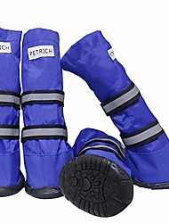 cheap -Dog Boots Waterproof Shoes For Large Dogs,dog Boots Warm Lining Nonslip Rubber Sole For Snow Winter,anti-slip Sole Pet Paw Protectors 4pcs (l, Blue)