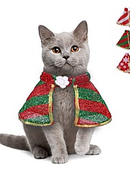 cheap -Dog Cat Costume Sequin Party Wrap Included Winter Dog Clothes Puppy Clothes Dog Outfits White / Red Red Green Costume for Girl and Boy Dog Fabric S M L