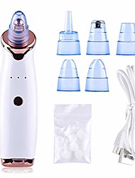 cheap -blackhead remover vacuum - face skin pore cleanser vacuum electric blackhead remover pore cleaner with 5 replaceable functional probes and 3 adjustable suction force levels (white)