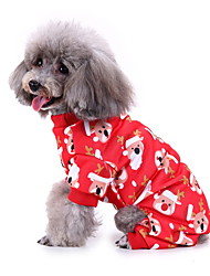 cheap -Dog Halloween Costumes Costume Shirt / T-Shirt Reindeer Animals Cute Christmas Party Dog Clothes Puppy Clothes Dog Outfits Breathable Red Costume for Girl and Boy Dog Polyester S M L XL