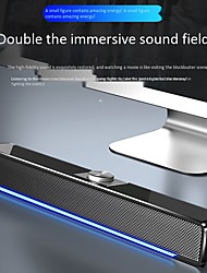 cheap -LITBest MC196 Computer Speakers Home Desktop Speakers Sound Bars Subwoofer with Bluetooth Ambient Light