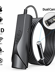 cheap -8mm Wifi Endoscope Camera Waterproof WiFi Borescope 1080P HD Dual Inspection Camera for Android Iphone iOS With 8 LED hard wire 5M
