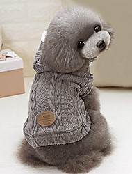 cheap -dbolommdog pet clothes, pet knit hoodie sweater for small dogs &amp;amp; cats knitwear puppy winter clothes&amp;amp; #40;grey, s&amp;amp; #41;