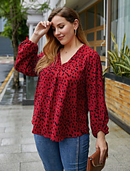 womens plus red tops