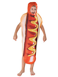 cheap -hot dog Cosplay Costume Party Costume Kid&#039;s Boys&#039; Cosplay Halloween Halloween Festival / Holiday Polyester Red Easy Carnival Costumes / Leotard / Onesie