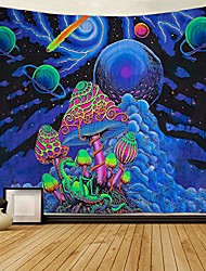 cheap -Psychedelic Abstract Wall Tapestry Art Decor Blanket Curtain Picnic Tablecloth Hanging Home Bedroom Living Room Dorm Decoration Polyester Arabesque Mushroom Trippy Mountain Galaxy Forest