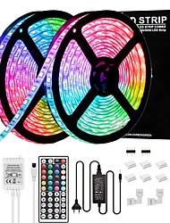 cheap -Led Strip Lights Kit 32.8Ft RGB Light Strip with Remote Controller and Support Clips for Room Bedroom Home Kitchen Cabinet Party Decoration 12V 6A Adapter Non-Waterproof Waterproof 2x16.4Ft