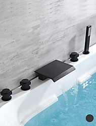 cheap -Bathtub Faucet - Contemporary Electroplated Roman Tub Ceramic Valve Bath Shower Mixer Taps