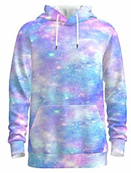 cheap -Men&#039;s Pullover Hoodie Sweatshirt Graphic Tie Dye 3D Hooded Daily 3D Print Basic Hoodies Sweatshirts  Long Sleeve Blue