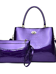 cheap -Women&#039;s Bag Sets 2022 Handbags Bag Set PU Leather Leather 2 Pieces Purse Set Buttons Outdoor Purple Red Brown