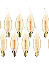 cheap -10pcs 6pcs 4pcs 40 W E14 C35L Warm Yellow 2200-2700 k Retro Dimmable Decorative Incandescent Vintage Edison Light Bulb 220-240 V