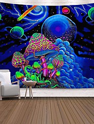 cheap -Psychedelic Abstract Wall Tapestry Art Decor Blanket Curtain Picnic Tablecloth Hanging Home Bedroom Living Room Dorm Decoration Polyester Arabesque Mushroom Trippy Mountain Galaxy Forest