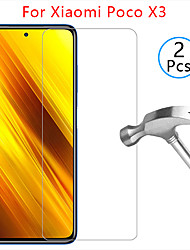 cheap -Phone Screen Protector For Xiaomi Xiaomi Poco X3 NFC Tempered Glass 2 pcs High Definition (HD) 9H Hardness Scratch Proof Front Screen Protector Phone Accessory