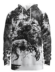 cheap -Men&#039;s Pullover Hoodie Sweatshirt Graphic 3D Hooded Daily 3D Print Basic Hoodies Sweatshirts  Long Sleeve Black