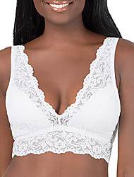 cheap -Women&#039;s Deep V Neck Unpadded Lace Long Line Plunge Bralette Bra