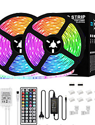 cheap -LED Strip Lights RGB 16.4ft 32.8ft LED Light Strip Set Kit Bright 5050 LEDs 20 Colors with Remote Control for Home Kitchen TV Party Bedroom Bar Christmas Home Decor