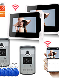 cheap -WIFI / Wired &amp;amp; Wireless Recording 7 inch Hands-free One to One video doorphone