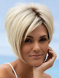 cheap -Heat Resistant Synthetic  Wig Straight Asymmetrical Wig Blonde Short Wigs Women&#039;s Fashionable Design Cool Exquisite Wigs