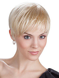 cheap -Synthetic Wig Curly Pixie Cut Asymmetrical Wig Blonde Short Blonde Black / Brown Synthetic Hair Women&#039;s Fashionable Design Classic Color Gradient Blonde Black