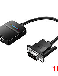 cheap -Vention VGA to HDMI-compatible adapter With Audio Support 1080P For PC Laptop to HDTV Projector Video Audio Converter vga HDMI-compatible converter 1m