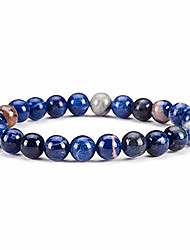 cheap -gemstone beaded stretch bracelet 8mm round beads | medium (orange sodalite)