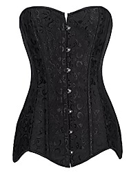 cheap -Corset Women‘s Plus Size Corsets Sexy Overbust Corset Classic Tummy Control Push Up Artwork Pure Color Hook &amp; Eye Lace Up Polyester Halloween Wedding Party Club Fall Winter Spring Summer