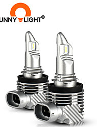 cheap -2Pcs Cnsunnylight Newest 11 Size H11 H7 Mini LED Car Headlight Bulbs Wireless 9005 9006 30W White Auto Fog Lights