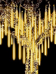 cheap -Outdoor Meteor Shower Rain String Lights 50cm 100-240V 8 Tubes LED String Lights Waterproof For Christmas Wedding Party Decorationfor Christmas Trees Halloween Decoration Holiday Wedding