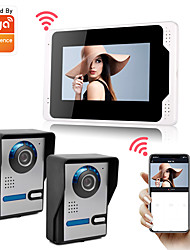 cheap -Tuya smart 7 WIFI/Wired Monitor Video Intercom with Night Vision Device Camera Motion Detection 2 Camera &amp;amp; 1 Monitor 110/720P/AHD Snapshot Recording