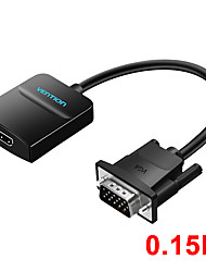 cheap -Vention VGA to HDMI-compatible adapter With Audio Support 1080P For PC Laptop to HDTV Projector Video Audio Converter vga HDMI-compatible converter 0.15m