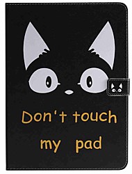 cheap -Case For Apple iPad Pro iPad 9th/8th/7th Gen iPad Air PU Leather Case Card Slots Flip Wallet Cover with Stand Don&#039;t Touch My Pad