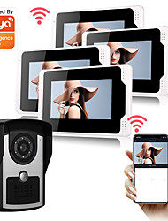 cheap -WIFI / Wired 2.0MP Tuya App Doorbell Camera Smart Home Rainproof 7inch Monitor Support 64G TF Storage Video Intercom Doorbell PIR Motion Detection Security CCTV