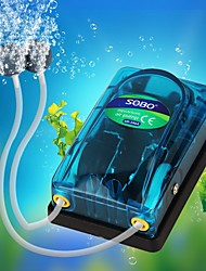 cheap -SOBO Aquarium Air Pump Air Compressor For Aquarium Silent Quiet Air Control Aquarium Fish Accessories Double/Single Outlet