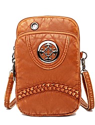 cheap -Women&#039;s Messenger Bag Mobile Phone Bag Messenger Bag Zipper Daily Outdoor White Black Brown