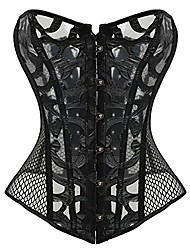 cheap -Corset Women‘s Plus Size Bustiers Corsets Overbust Corset Classic Tummy Control Push Up Plaid Check Abstract Hook &amp; Eye Lace Up Nylon Polyester Cotton Halloween Wedding Party Birthday