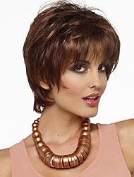 cheap -Synthetic Wig Straight Bob Wig Short Brown Synthetic Hair Women&#039;s Fashionable Design Highlighted / Balayage Hair Exquisite Brown