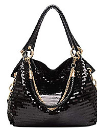 cheap -women patent leather chain handbags shoulder bags for ladies sequin purse black large