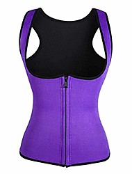 cheap -Corset Women&#039;s Plus Size Tops Simple Style Sport Tummy Control Push Up Adjustable Pure Color Zipper Others Spandex Running Gym Walking Driving Fall Winter Spring Summer Blue Purple Black