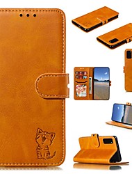 cheap -Phone Case For Samsung Galaxy Full Body Case Leather Wallet Card S22 S21 S20 Plus Ultra A72 A52 A42 A32 Note 20 Ultra Wallet Card Holder with Stand Solid Color PU