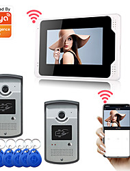 cheap -WIFI / Wired &amp;amp; Wireless Recording 7 inch Hands-free One to One video doorphone