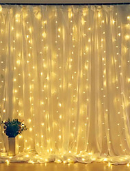 cheap -2pcs Christmas Decorating Lights LED Icicle Curtain 300LEDs 3Mx3M LED Window Fairy String Light Christmas Décor Light for Bedroom Garland Wedding Home Party 2pcs 1pc