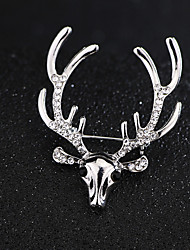 cheap -Wedding Party / Daily Wear Party Accessories Brooches &amp; Pins Rhinestone / Metal / Crystal Floral Pin Alloy Fashion / Deer / Creative